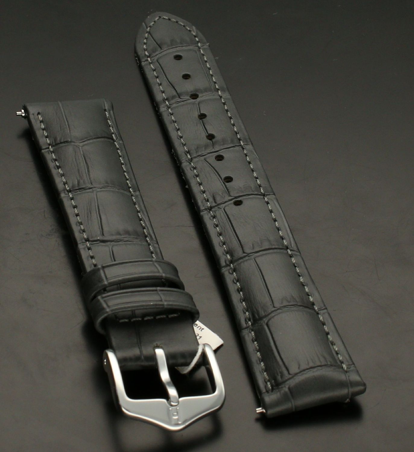 Pasek Skórzany do Zegarka Szary Duke 18mm HIRSCH 01028030-2-18 L.jpg